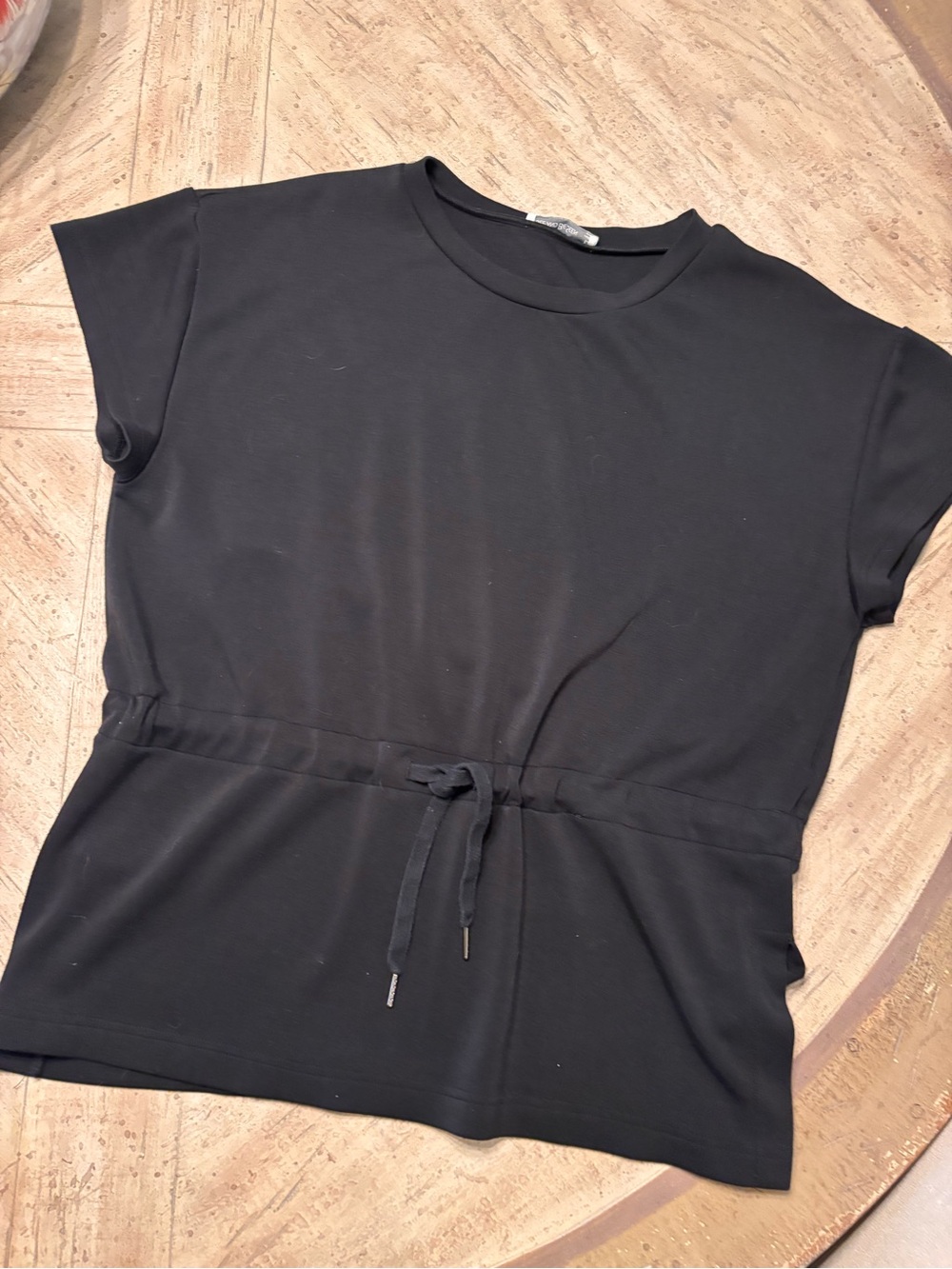 See And Be Seen black drawstring top